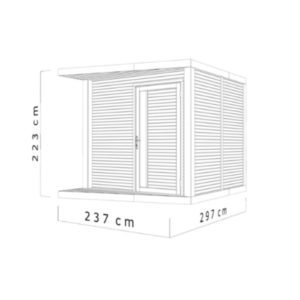 Abri de jardin compact Neris 237×297 cm – Solution de rangement élégante - Image 4