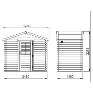 Chalet de jardin en bois traité 4,2 m² – Abri premium à prix direct fabricant - Image 3
