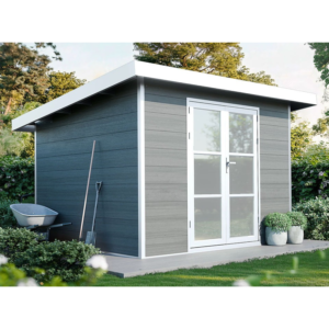 Abri de jardin composite SINTRA 9 m² gris clair – Moderne et résistant - Image 13