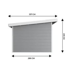 Abri de jardin composite SINTRA 9 m² gris clair – Moderne et résistant - Image 9