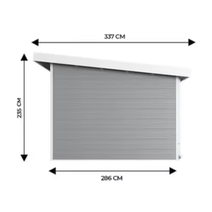 Abri de jardin composite SINTRA 9 m² gris clair – Moderne et résistant - Image 11