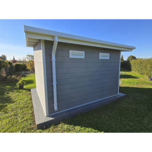 Abri de jardin composite SINTRA 9 m² gris clair – Moderne et résistant - Image 5