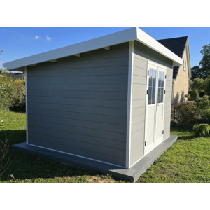 Abri de jardin composite SINTRA 9 m² gris clair – Moderne et résistant - Image 8